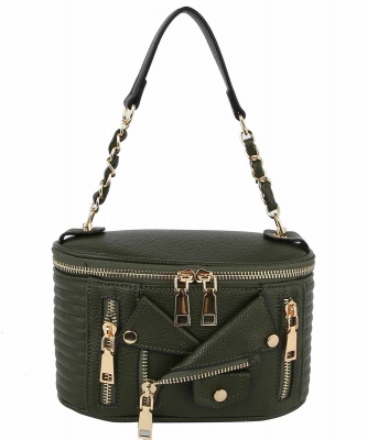 Motorcycle Jacket Crossbody Bag Satchel LY123 OLIVE